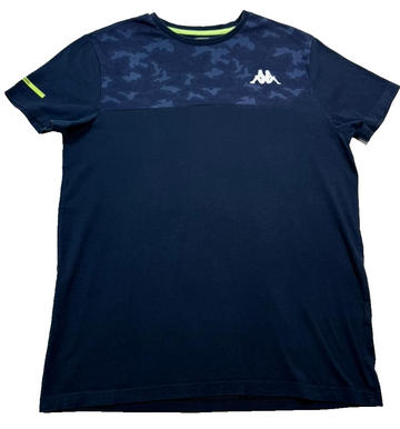 Kappa Men'S Navy Blue Camo Panel Graphic Logo Performance T-Shirt Size Xl