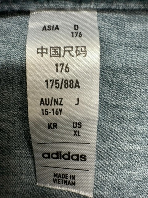 Adidas Men's XL Grey Short Sleeve Polo Button Relax Fit