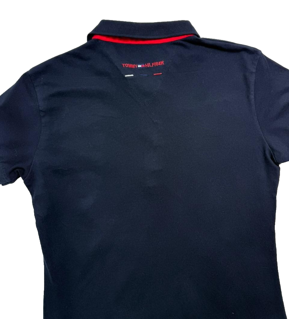 Tommy Hilfiger Women's Slim Flag Polo Shirt Short Sleeve Size XL Logo Cotton