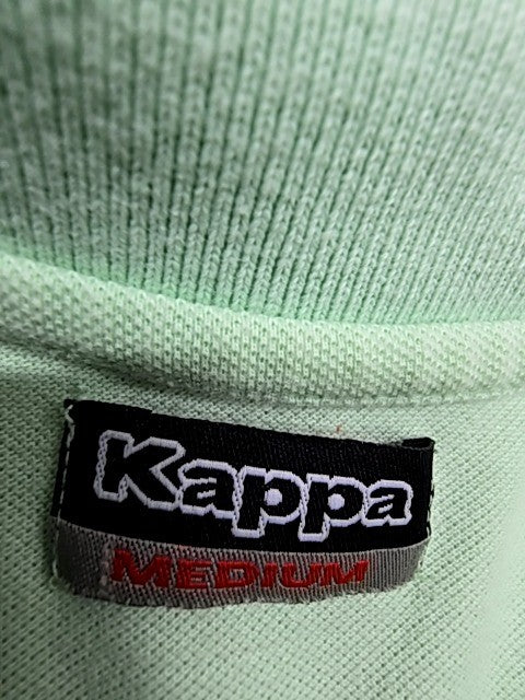 Kappa Polo Shirt Green Cotton Short Sleeve Medium