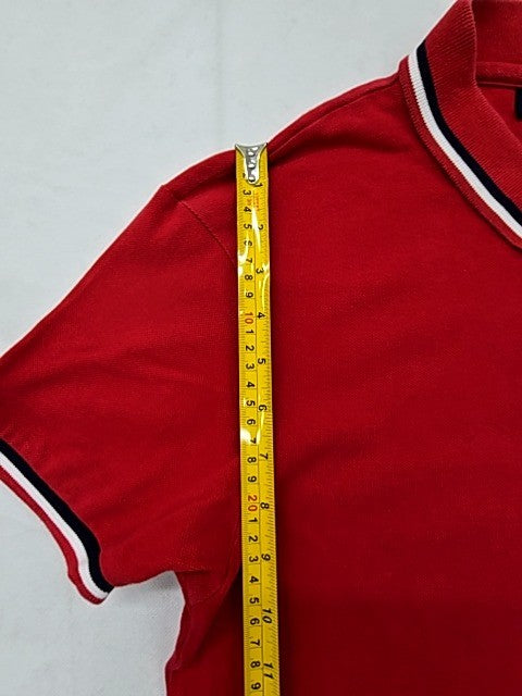 Fila Red Cotton Polo Shirt Men's S Short Sleeve Button