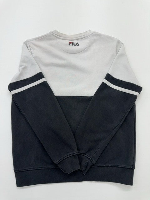 Fila Unisex Sport Colorblock Logo Hoodie Pullover S White/Black
