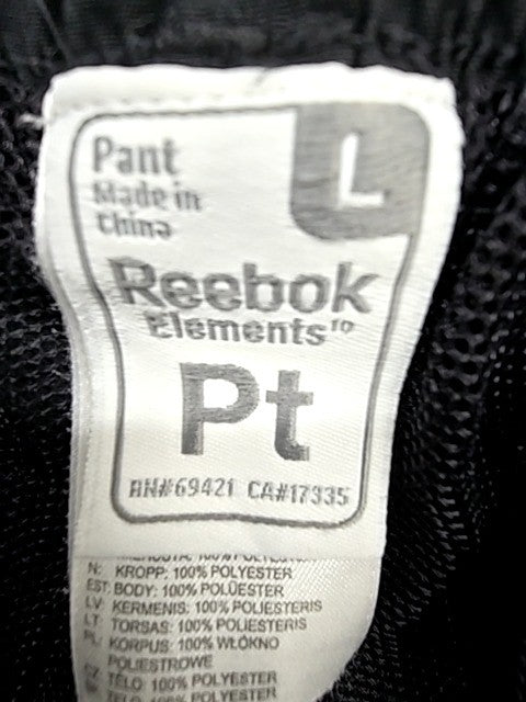 Reebok Men's Black Elements PT Track Pants Size L
