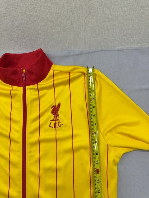 LFC Men's Yellow Striped Soccer Track Jacket L Polyester Zipper