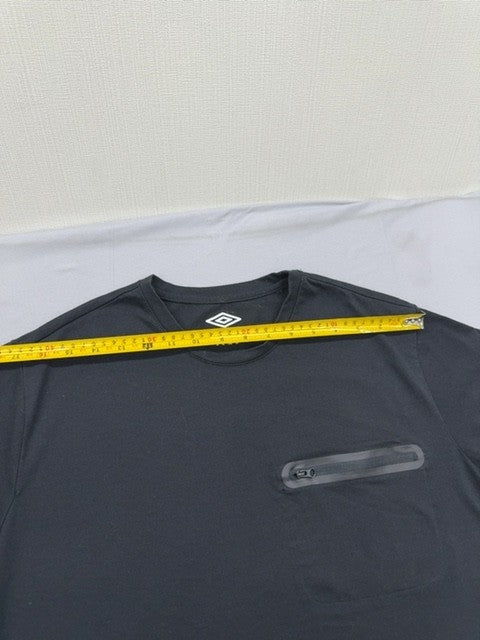Umbro Men's Black Logo Print Crew Neck T-Shirt XL Short Sleeve