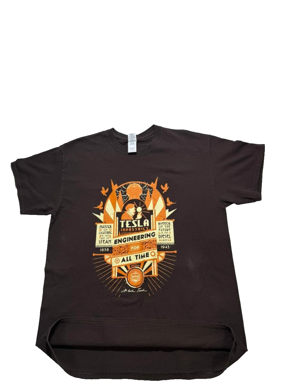 Nikola Tesla T-Shirt - Master Of Lightening - Size L