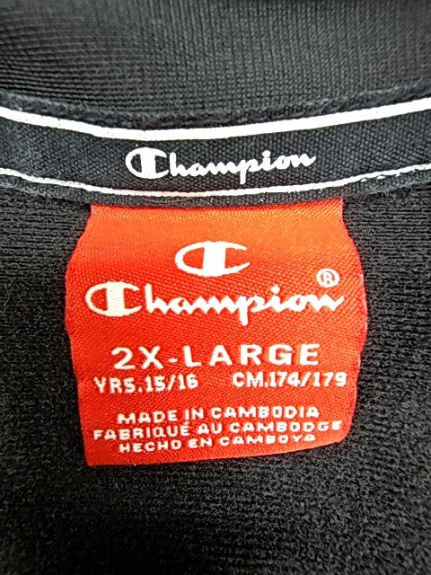 Champion Men's Black Track Jacket 2X-Large Big & Tall