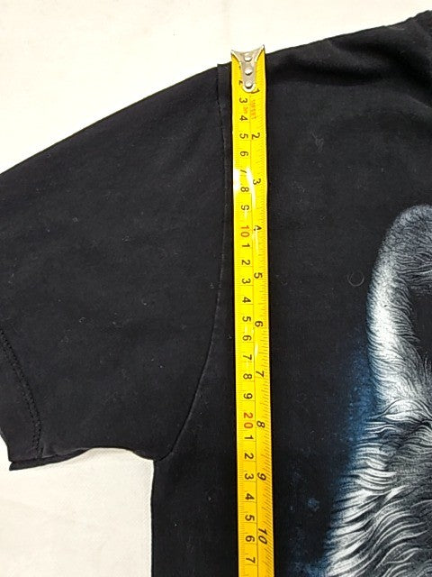 Wild Wolf Pack Black T-Shirt Men's Size M 100% Cotton Crewneck Short Sleeve