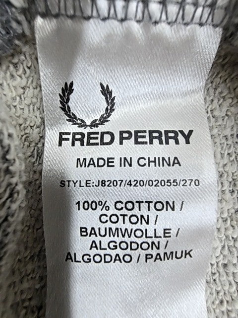 Fred Perry Men's Steel Marl Tipped Hooded Sweatshirt XXL