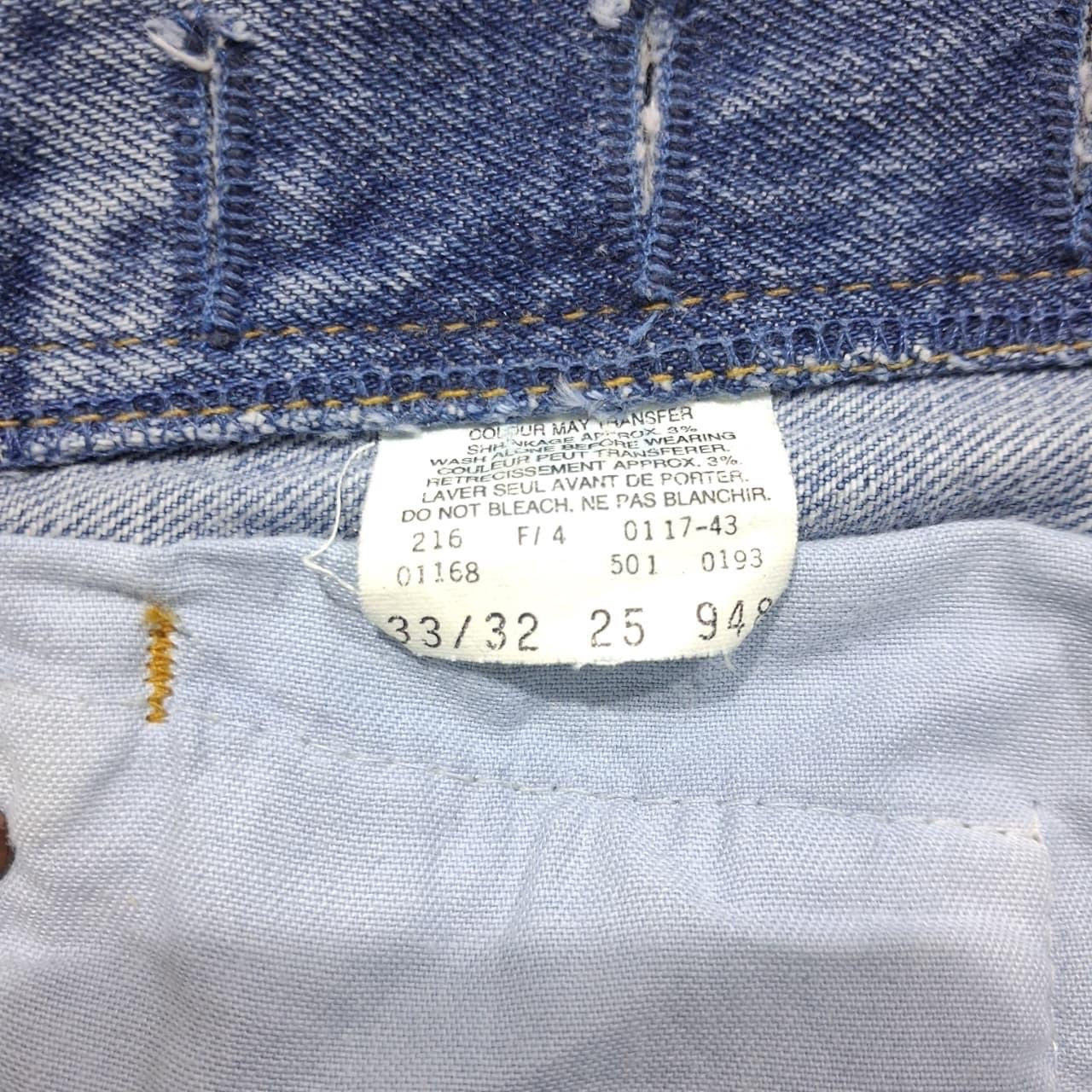 LeviS 501 Men's Red Tab Button Fly Denim Jeans Size 33X32 Classic Fit