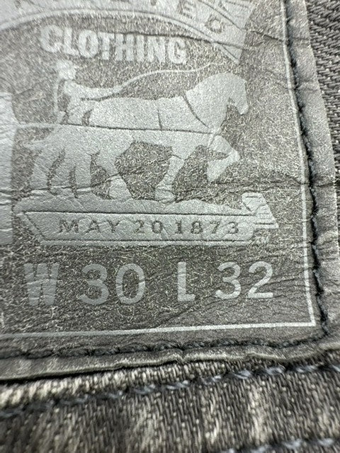 Levi's Men's Black 501 Straight Jeans W30 L32 Vintage