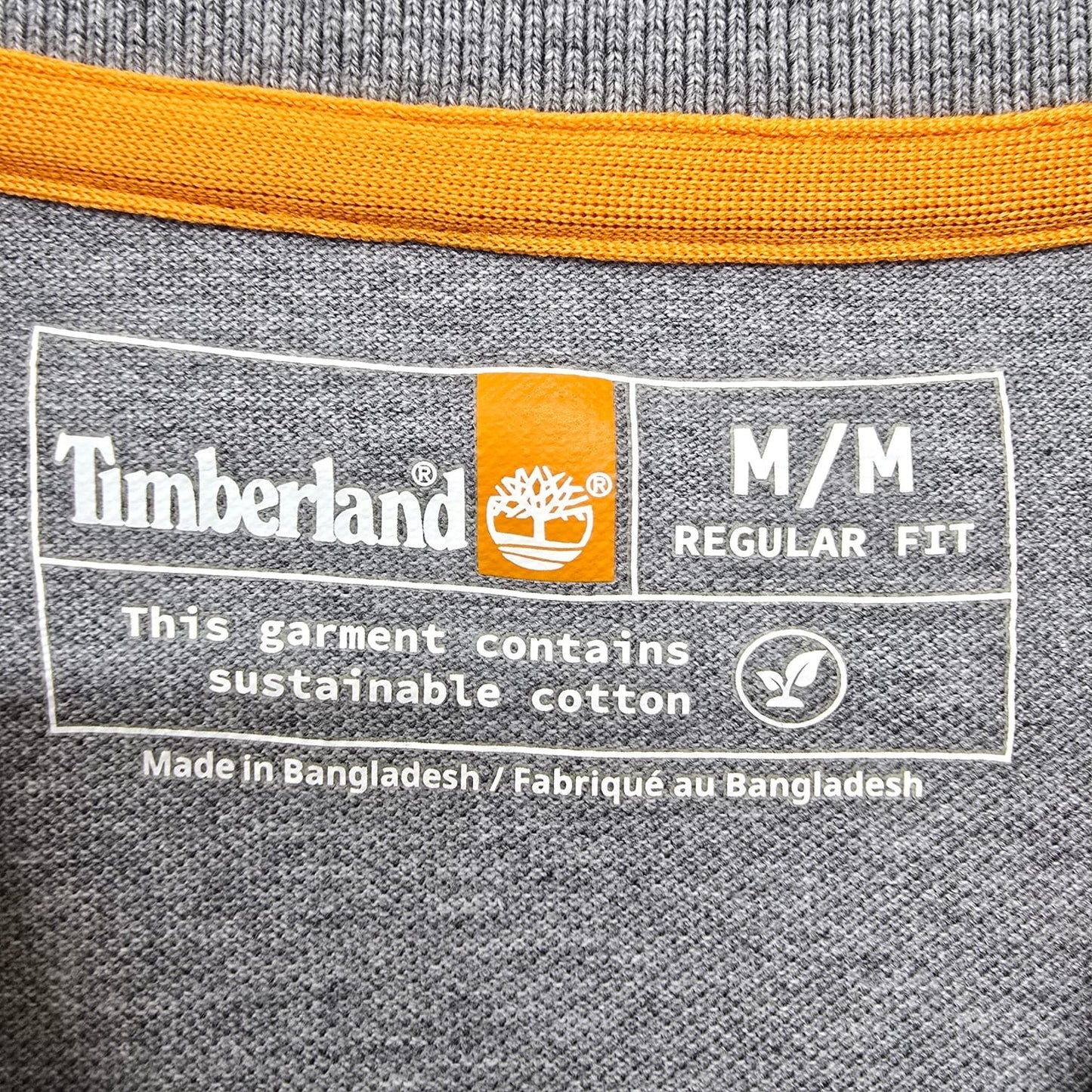 Timberland Men's Gray Polo Shirt Size M Embroidered Logo