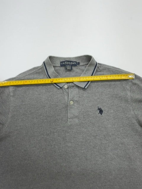 U.S. Polo Assn. Men Gray Polo Shirt size L product image 7