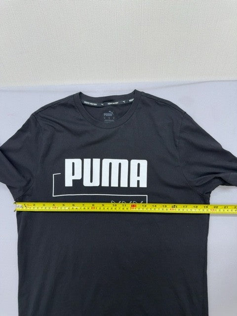 PUMA Essentials Men's Black Cotton Tee M Regular Fit