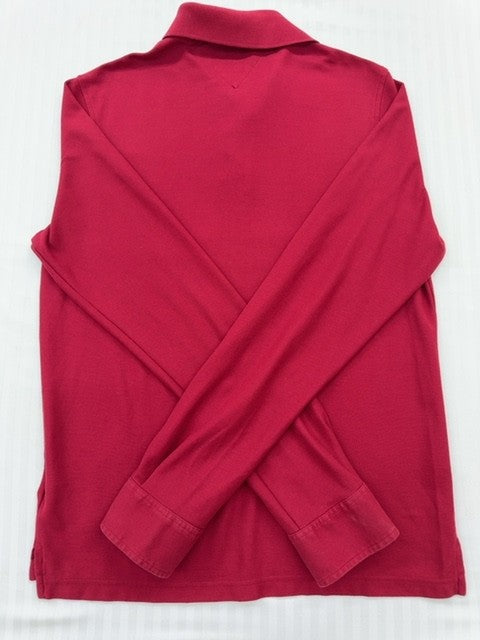 Tommy Hilfiger Men's Primary Red Slim Fit Polo Shirt Size L
