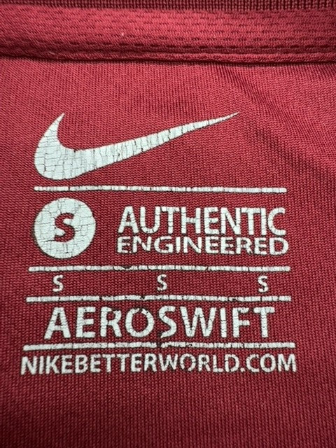 Nike Boys Maroon AeroSwift Quick Dry Polo Shirt Big Kid Size S