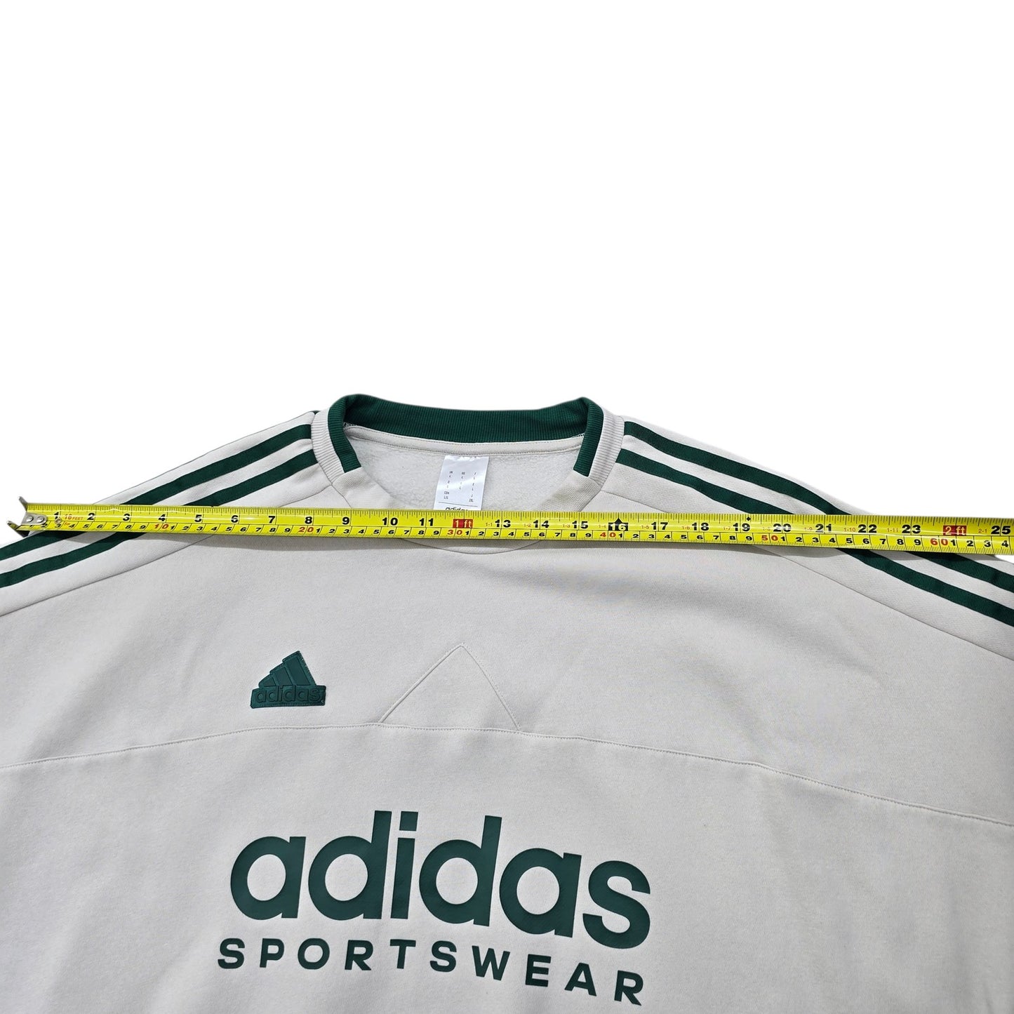 Adidas Men's Cream Crewneck Sweatshirt Size L Sportswear