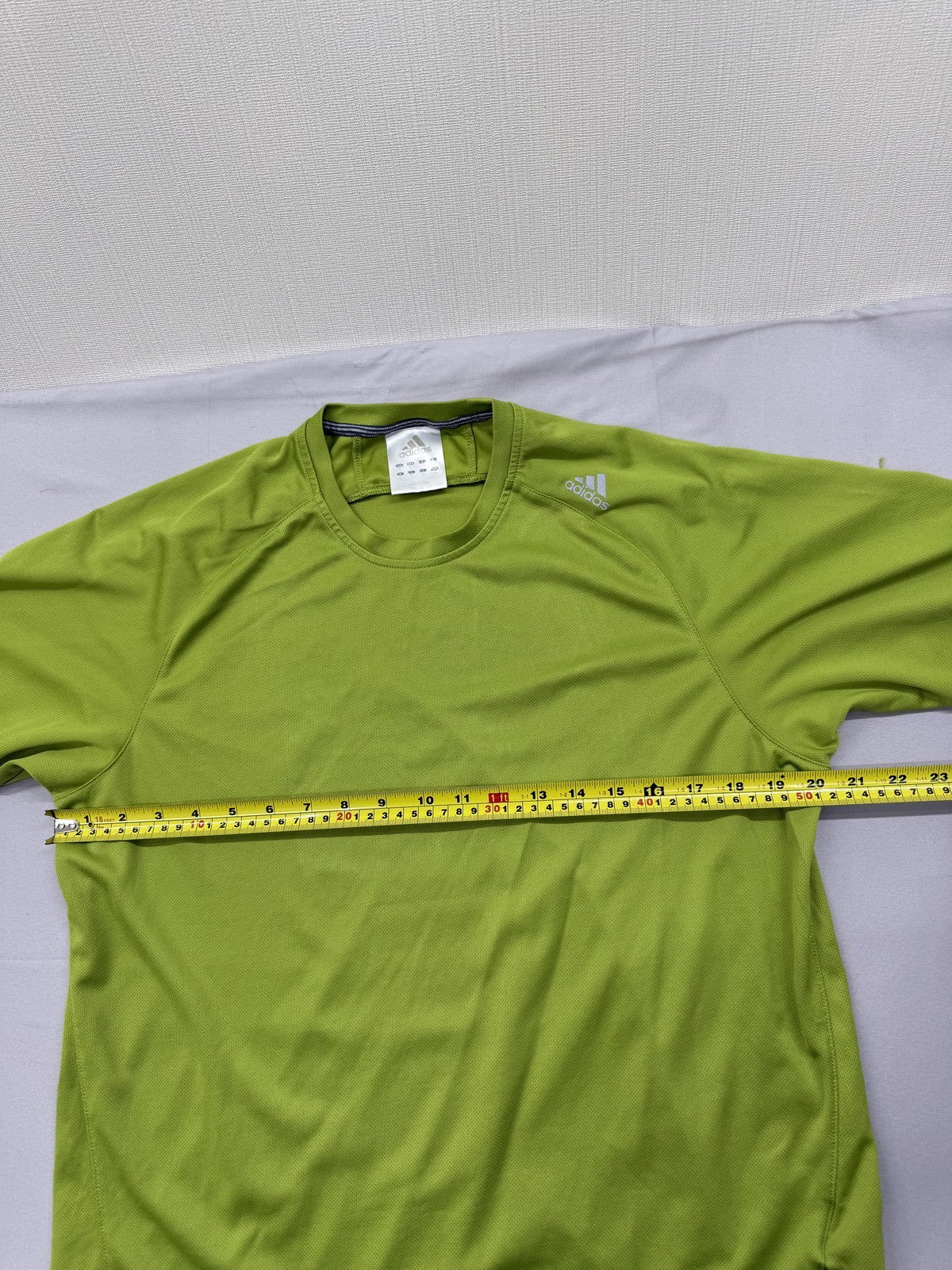 Adidas Green Short Sleeve Crewneck T-Shirt 3 Stripes L