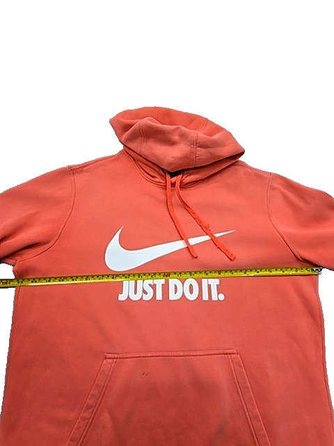 NIKE Men's Orange Just Do It Fleece Hoodie Size L