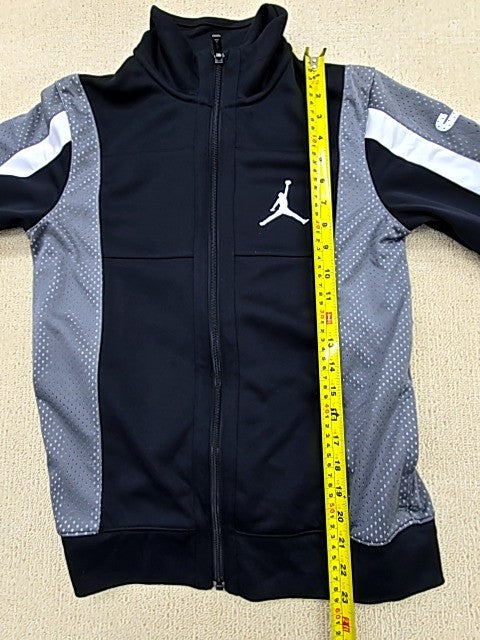 Jordan Men's Black/Grey Striped Track Jacket Size L