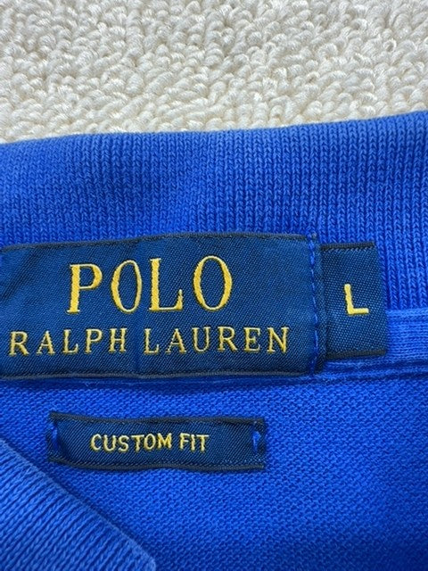 Polo Ralph Lauren Men's Blue Long Sleeve Polo L Custom Fit