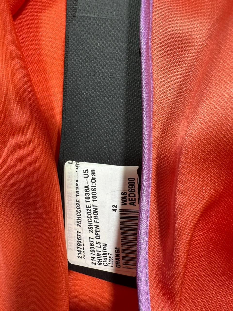 Giorgio Armani Women's Orange Satin Draped Hooded Wrap Top Size 42 BNWT