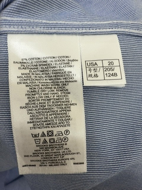 Brooks Brothers Men Blue Shirt size 20-36 product image 4