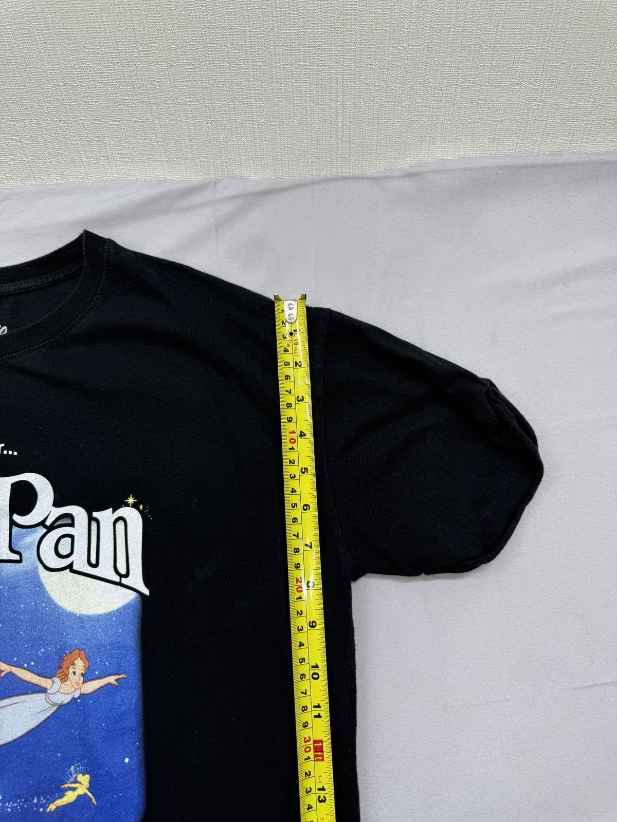 Pull&Bear Peter Pan Disney Black T-Shirt L Short Sleeve Graphic
