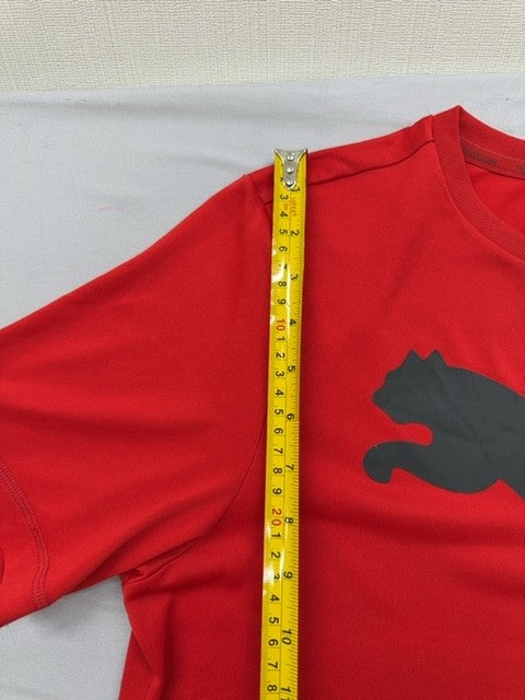 Puma Men's Red Short Sleeve T-Shirt Size M Crew Neck Polyester