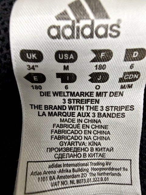 Adidas Unisex Black 3-Stripes Track Pants Size M