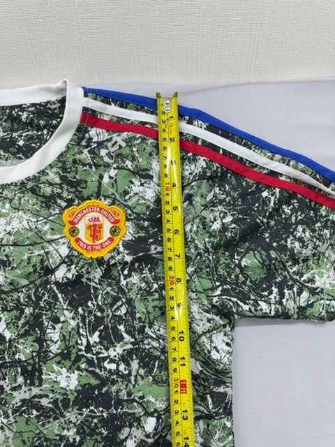 Adidas Green Camo Soccer Jersey L Short Sleeve Crewneck Unisex