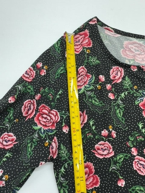 Roses Floral Girls Black Dress product image 6