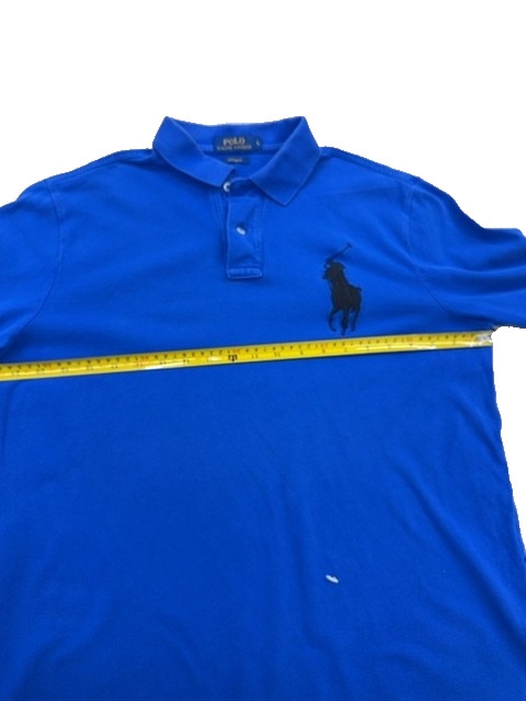 Polo Ralph Lauren Men's Blue Long Sleeve Polo L Custom Fit