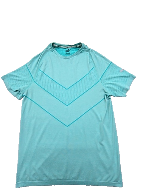 Puma Men's Teal Chevron Training Tee Short Sleeve XL