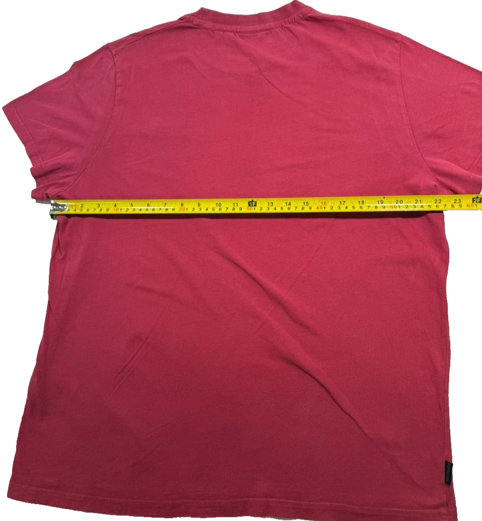 Superdry Men's Red Short Sleeve T-Shirt Embroidered Logo Size 3Xl