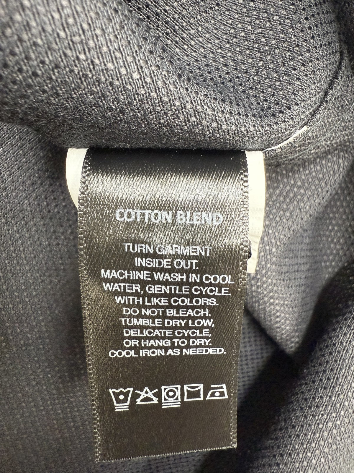 Kenneth Cole Men's Black Solid Dress Shirt XL Cotton Blend Button