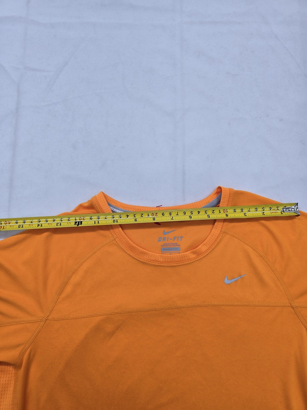 Nike Men's L Orange Dri-FIT Running Short Sleeve T-Shirt