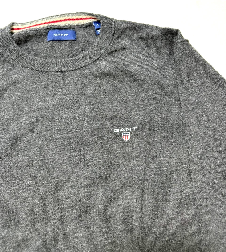 GANT Men's Super Fine Lambswool Crew Neck Sweater - Size L