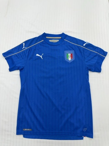 PUMA Men's Royal Blue Italy Soccer Jersey M Vintage