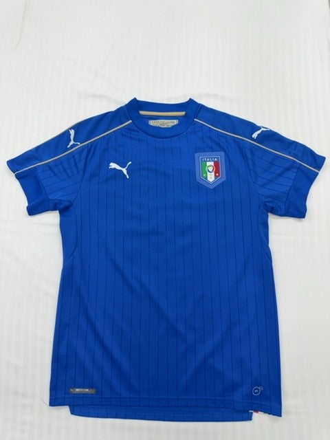 Vintage Puma Men's Blue Jersey – Size M, Royal Italy royal italy, Football