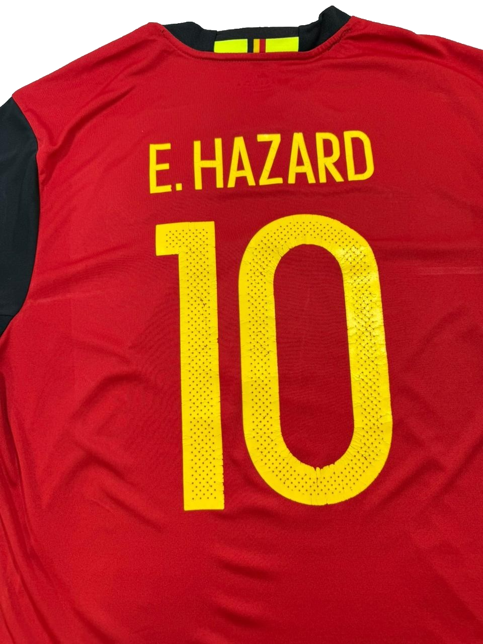 Adidas Men's Red Belgium Eden Hazard #10 Jersey Climacool Short Sleeve Size XL