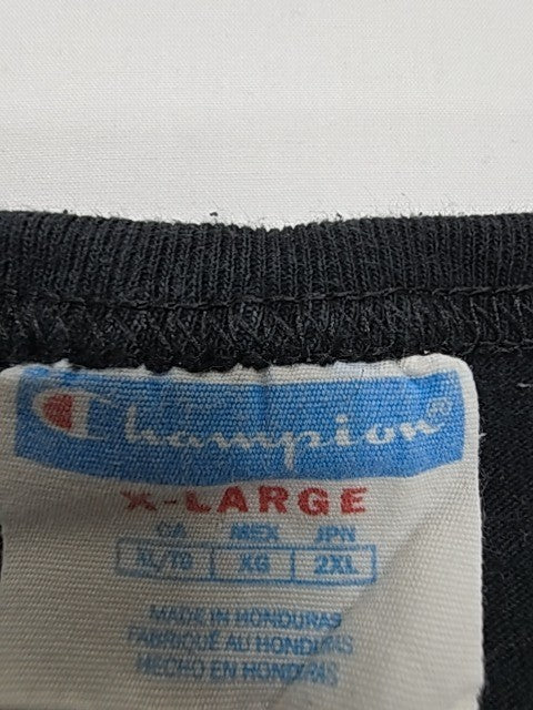 Champion Men Black Logo T-Shirt Big & Tall XL Regular Fit No Tag