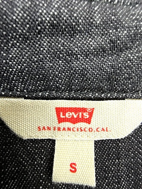 Levi's Women's Blue Denim Shirt Dress S Long Sleeve Knee Length