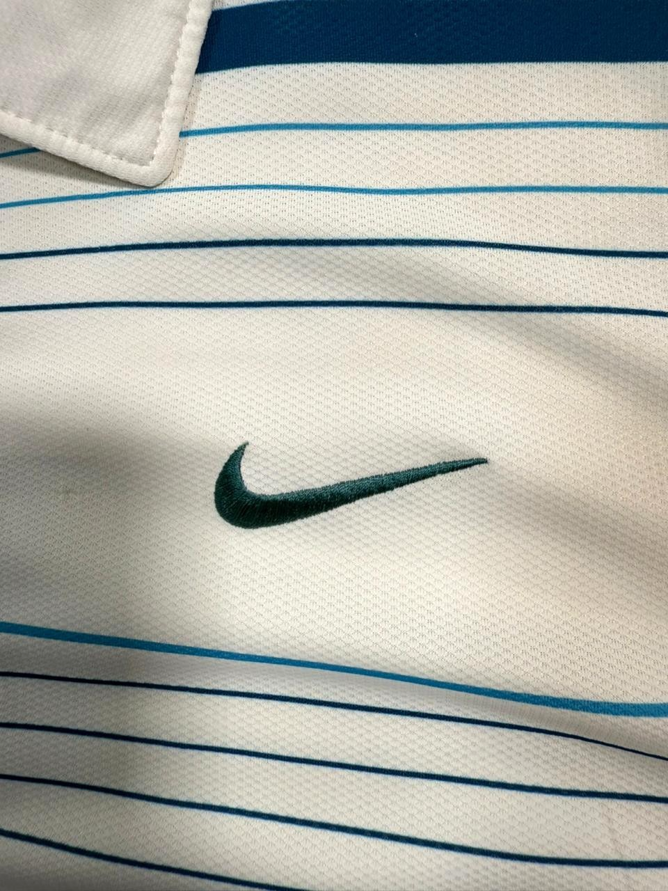 Nike Dri-FIT Golf Polo Shirt With White And Blue - Size S