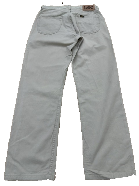 Lee Jeans Khaki Denim Unisex 31-34x34 100% Cotton Button Fly