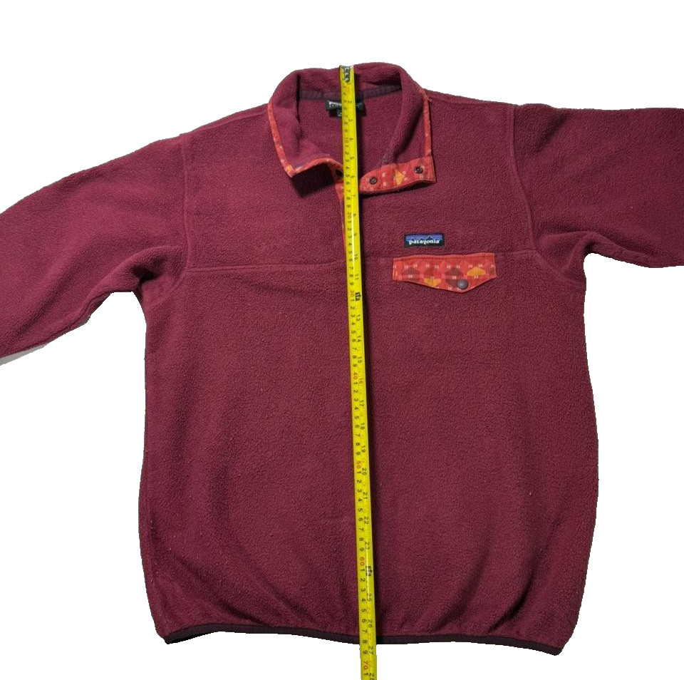 Patagonia Women's Large Synchilla Lightweight Snap-T Pullover Red Arrow Aztec