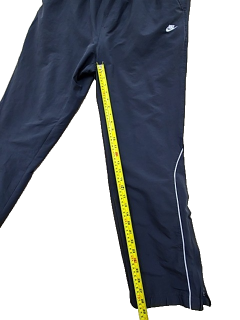 Nike Men's Black Woven Track Pants XXL Drawstring White Piping