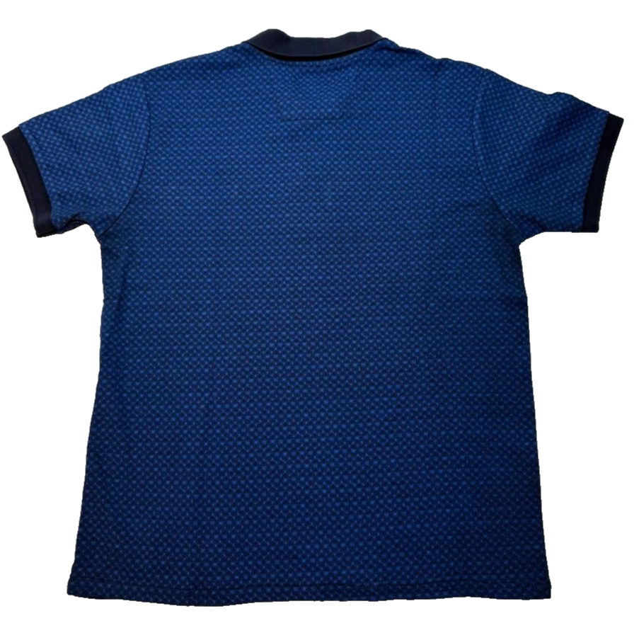 MEN Polo Ralph Lauren Blue Pattern Short Sleeve Polo Shirt M