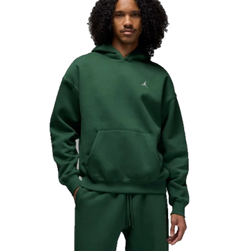 Jordan Men's Green Hooded Sweatshirt Loose Fit Fleece Jumpman Size S
