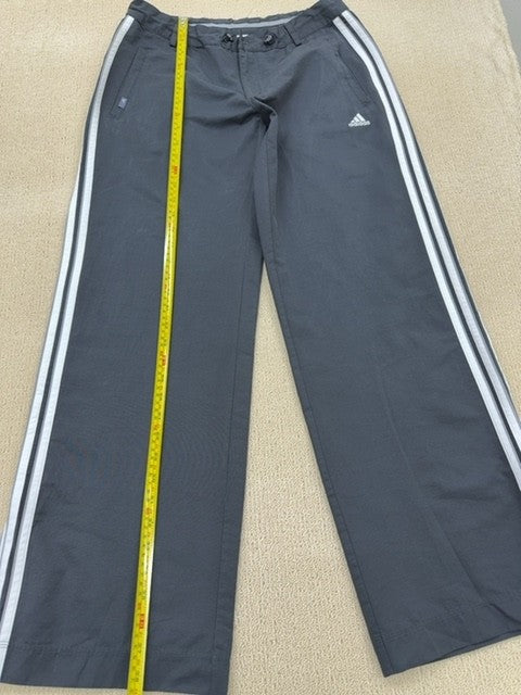 Adidas Men's Grey Track Pants M Regular Fit 3-Stripes